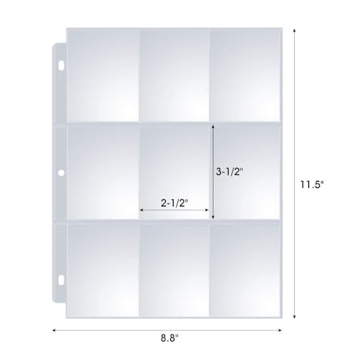 Sooez Trading Card Sleeves for Binder, Double Sided Holder, 36 Pack