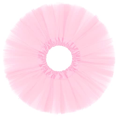 Toddler Girls Pink Tutu Skirt 2-8 Years 5-Layer Ballet Tulle Skirt - Olreco