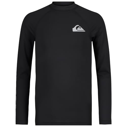 Quiksilver Boys' Snug Fit Long Sleeve UPF 50+ Surf Rash Guard Black Day 8