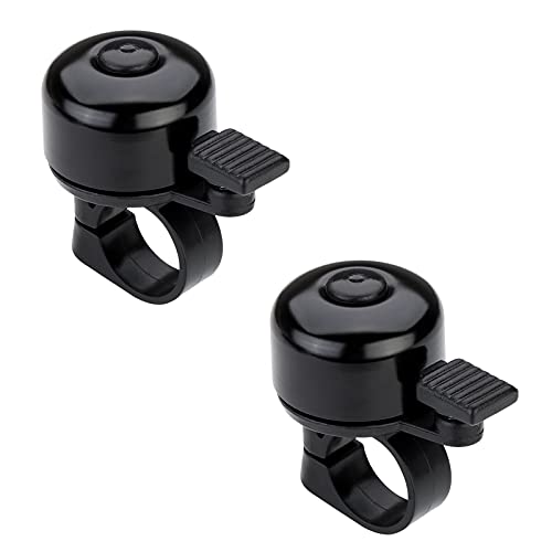 Bike Bell with Crisp Sound - 2pcs Black