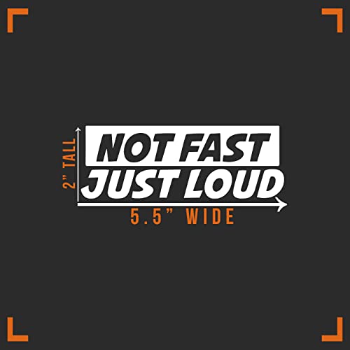 Not Fast Just Loud Vinyl Decal Sticker - 5.5" x 2"