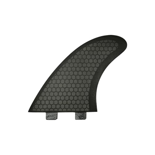 UP SURF Fiberglass Honeycomb Keel Twin Fin Set Black & White for Surfboards