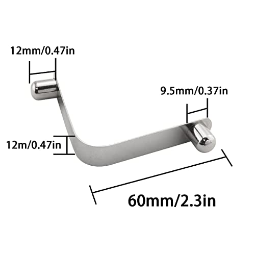 4PCS 9.5mm Nickel-Plated Steel Tent Pole Spring Clips