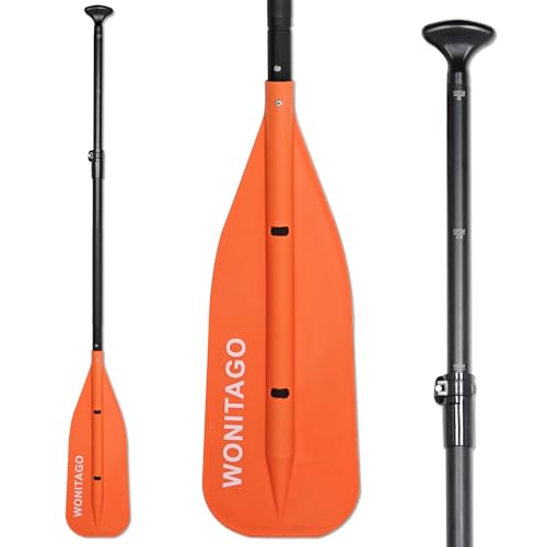 Adjustable Canoe Paddle - Collapsible 4-5 FT Aluminum Shaft - Orange
