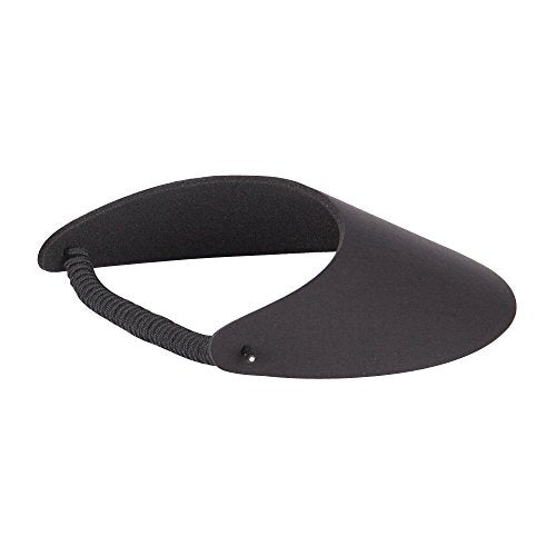 Soft Fabric Foam Visor for Women - Black, One Size Fits Most