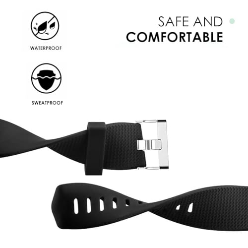 Replacement Fitness Tracker Wristband for Charge 2 - Large Black