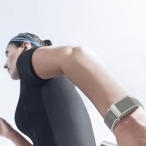 Nylon Light Gray Sport Band Compatible with Whoop 5.0 Fitness Tracker Strap