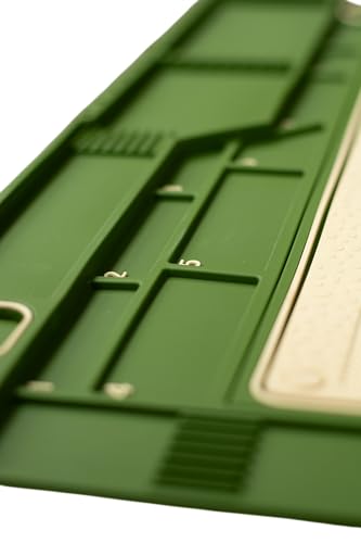 Fly Tying Mat with Magnetic Tool Holders, Removable Inner, Non-Slip Green