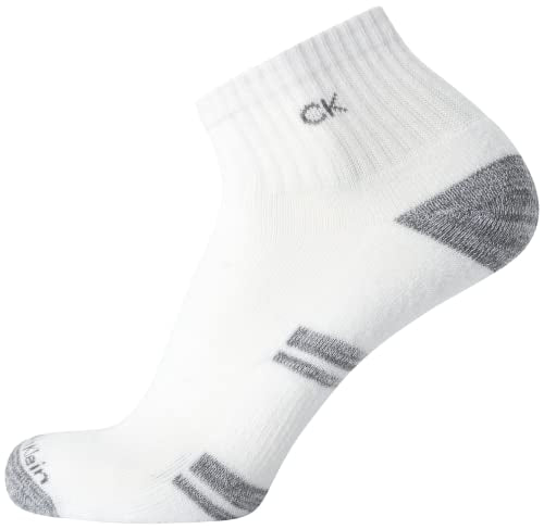 Calvin Klein Men’s 12 Pack Cushioned Ankle Socks Black White Grey 7-12