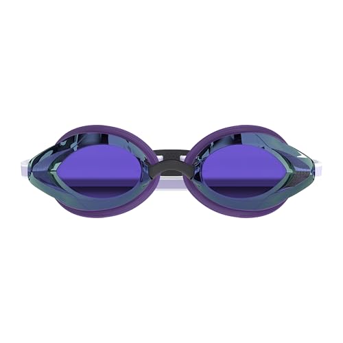 Speedo Women's Mirrored Vanquisher Swim Goggles - Purple Haze/Iris/Silver, Anti-Fog UV Protection