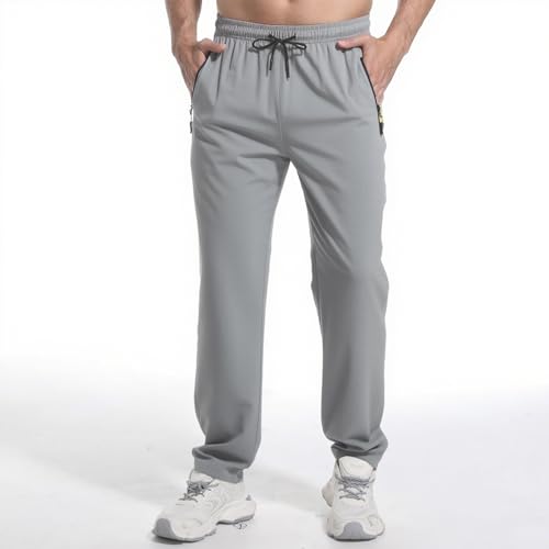 Men's Breathable Quick-Dry Hiking Pants - Light Grey, XX-Large
