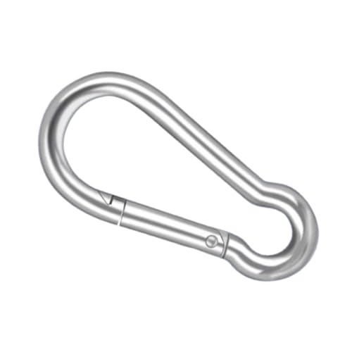 316 Stainless Steel Snap Hook Carabiner - 4x40mm - Spring Loaded Link for Outdoor Use