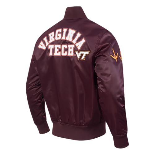 NCAA Men's Classic Chenille Satin Jacket - Virginia Tech Hokies - X-Large