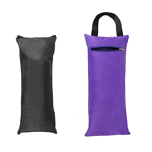 Yoga Sandbag Set - Unfilled Weighted Bags for Fitness - Black