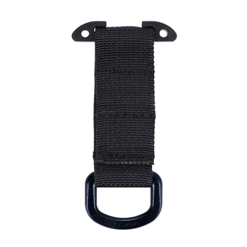 MOLLE T Mount D Ring Clip for Tactical Gear - Black