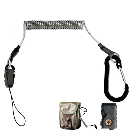 Rangefinder Tether - Retractable Lanyard Cord for Hunting - Black
