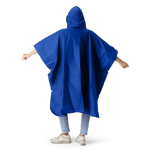 NFL Rain Poncho - Water Resistant Hooded Pullover - Buffalo Bills
