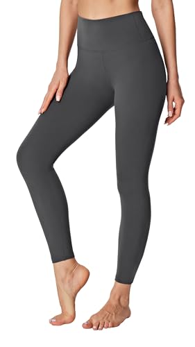 Buttery Soft High Waisted Yoga Leggings with Pocket - Grey/S-M