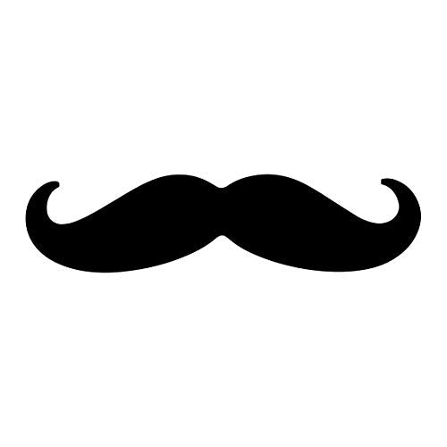 Mustache Sticker Decal for Notebook, Car, Laptop - 6" x 2"