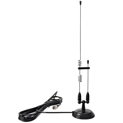 UAYESOK Black Magnetic Mobile Antenna Signal Booster for HT, VHF/UHF