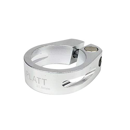 Aluminum Alloy Bike Seat Post Clamp - Silver, 28.6mm