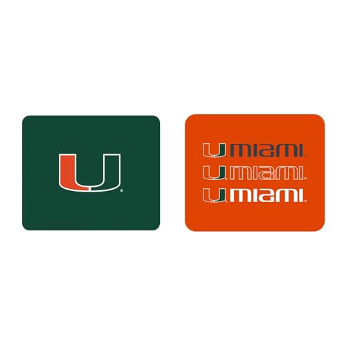 University of Miami Mouse Pad - Fabric Fan Pack 2, 8.5L x 7W