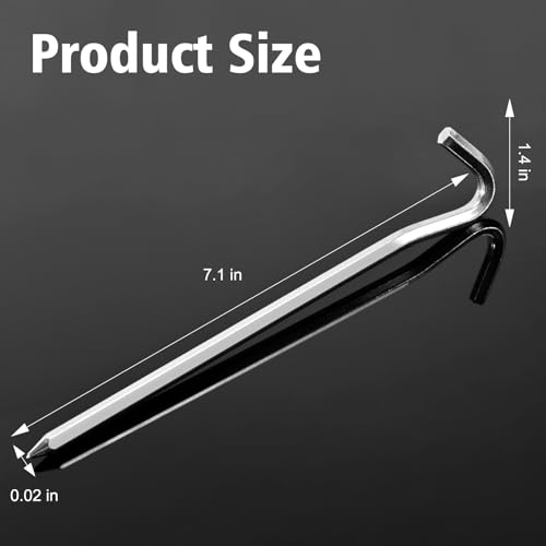20 Pack 7" Aluminum Tent Stakes - Lightweight Ground Pegs for Camping
