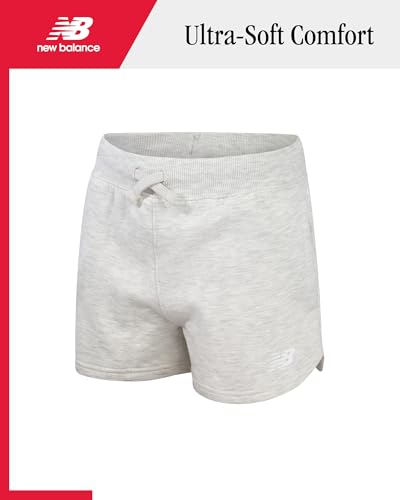 Fleece Pull-On Shorts for Girls - Oatmeal, Size 7-8
