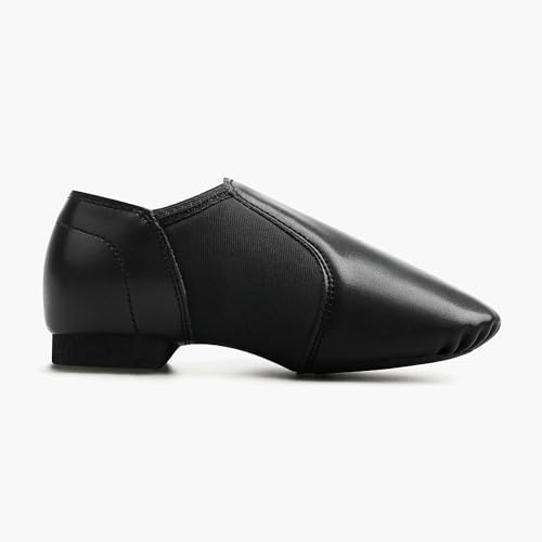 Stelle PU Unisex Jazz Shoes for Girls Kids SJ06 PU-Black 3ML