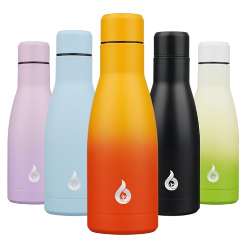 BJPKPK 12 oz Reusable Insulated Stainless Steel Water Bottle - Sunset Orange