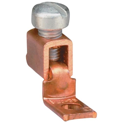 Copper Alloy Offset Tongue Lug, 2 Pack - #14 to #6 Wire Range