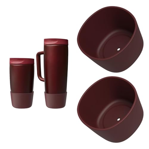 Silicone Boots for Owala SmoothSip Slider Tumbler - Black Cherry, 2pcs