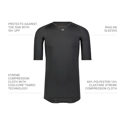 Russell Athletic Half Sleeve Compression Tee Black Large - Brand Variation