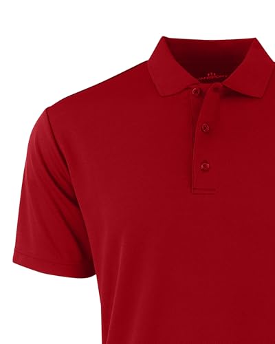 Men's Polyester Mesh Polo Shirt with Team Icon Graphic