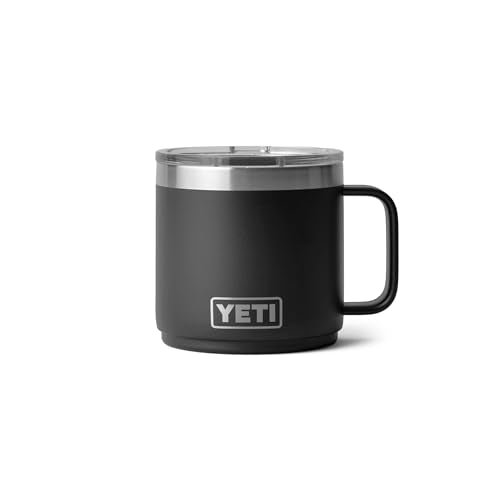 YETI Rambler 14 oz Stackable Mug - Vacuum Insulated Stainless Steel, Black