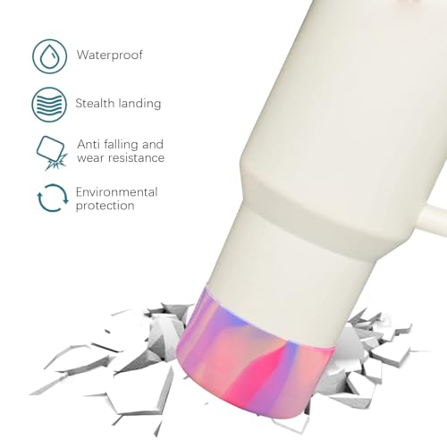 Silicone Boot Sleeve for Stanley Quencher 30-40oz & IceFlow 20-30oz - Rose Purple/Purple Green Mix