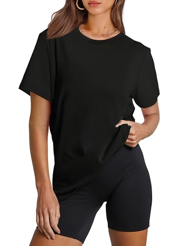 Breathable Quick Dry Workout Top for Women - Black, Medium
