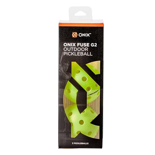 Outdoor Pickleball Balls - Onix Fuse G2 Neon Green, 3 Pack