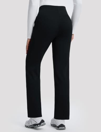 Baleaf Women’s Fleece-Lined Winter Thermal Yoga Pants – Medium, Black