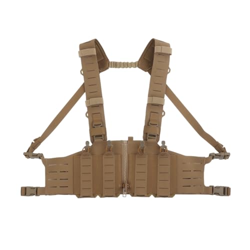 Lightweight MOLLE Tactical Chest Rig - Camo, One Size