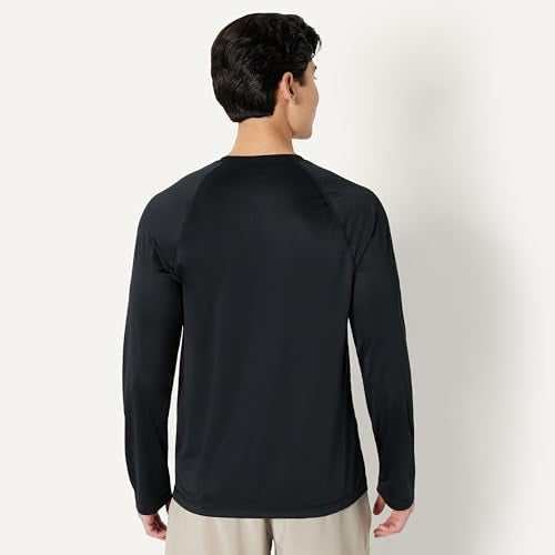 Men's Long-Sleeve Quick-Dry UPF 50 Swim Tee - Small / Black