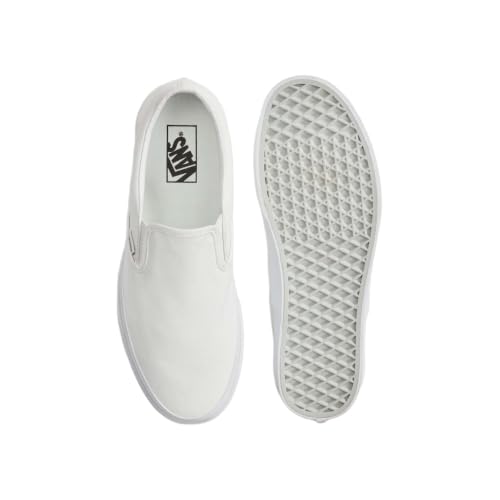 Slip-On Sneakers for Men & Women - True White - Size 12 Women/10.5 Men