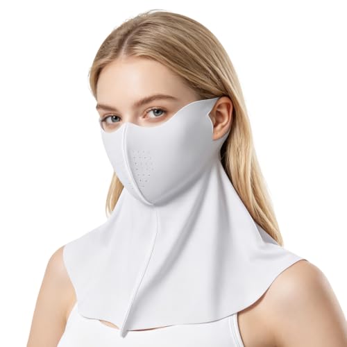 UPF 50+ Sun Protection Face Mask with Neck Coverage - Gray