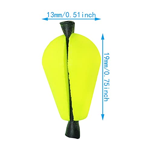 Float Foam Bobber Strike Indicators - 10pcs in Yellow & Red