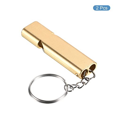 Emergency Survival Whistle - Double Tubes - Gold