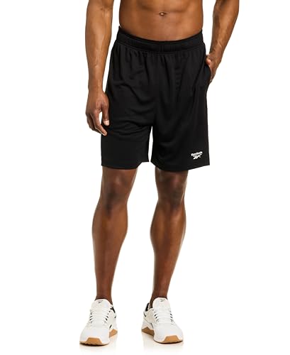 Reebok Men's Viper 2.0 7-Inch Athletic Shorts Medium Black Lightweight Mesh