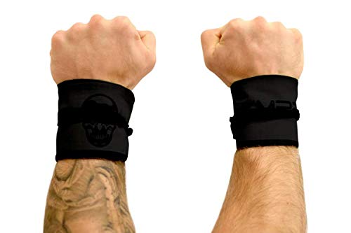 Strength Wrist Wraps for Cross Training & Olympic Lifting - Black/Black