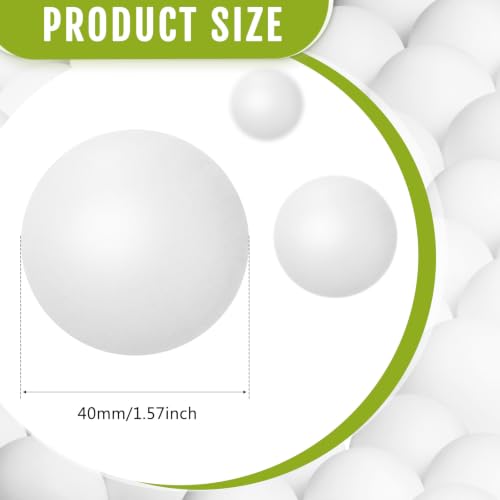 Table Tennis Balls - 40mm Plastic, Pack of 100 - White