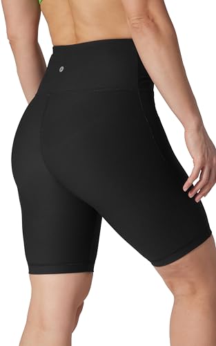 Women's High-Waisted Ribbed Biker Shorts - Black, X-Small