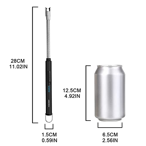 Rechargeable Electric Arc Candle Lighter - Flameless Black